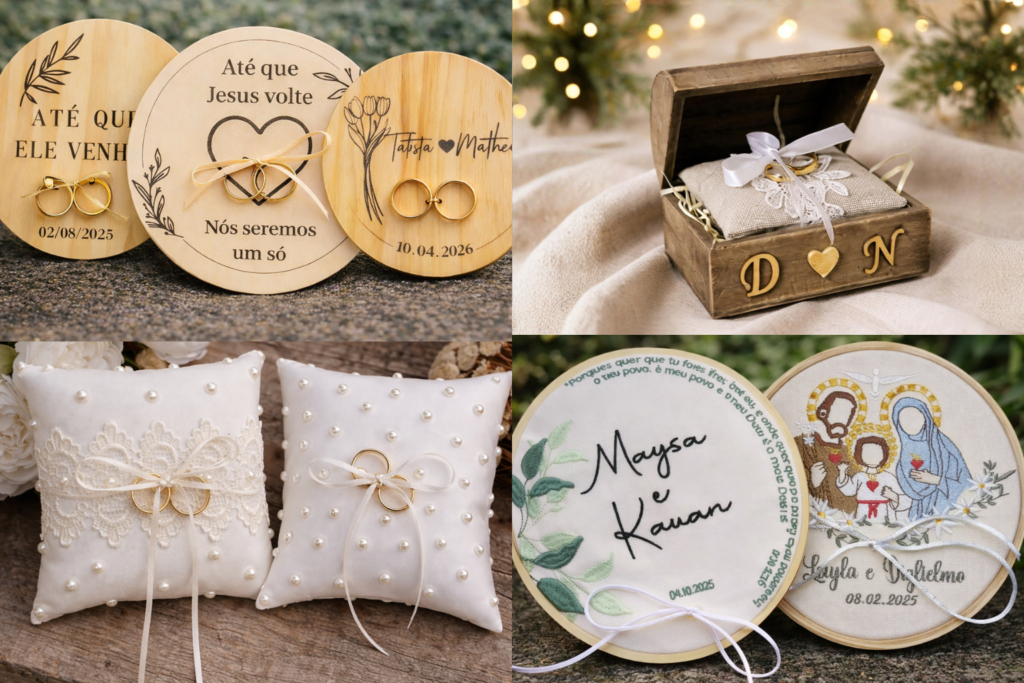 Suporte de alianças para casamento