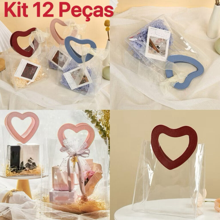 Bolsas de presente transparentes para montar o convite