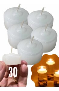 Kit de velas flutuantes para a decoração das mesas do casamento