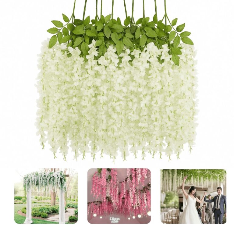 Ramos de flor de cerejeira artificial para decoração aérea