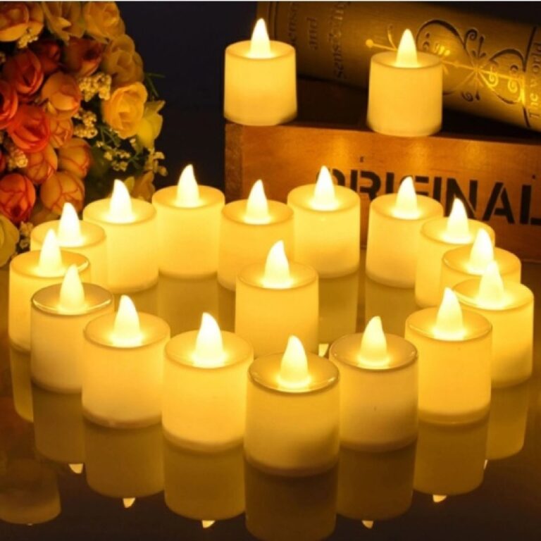 Velas eletrônicas de LED para a decoração da festa
