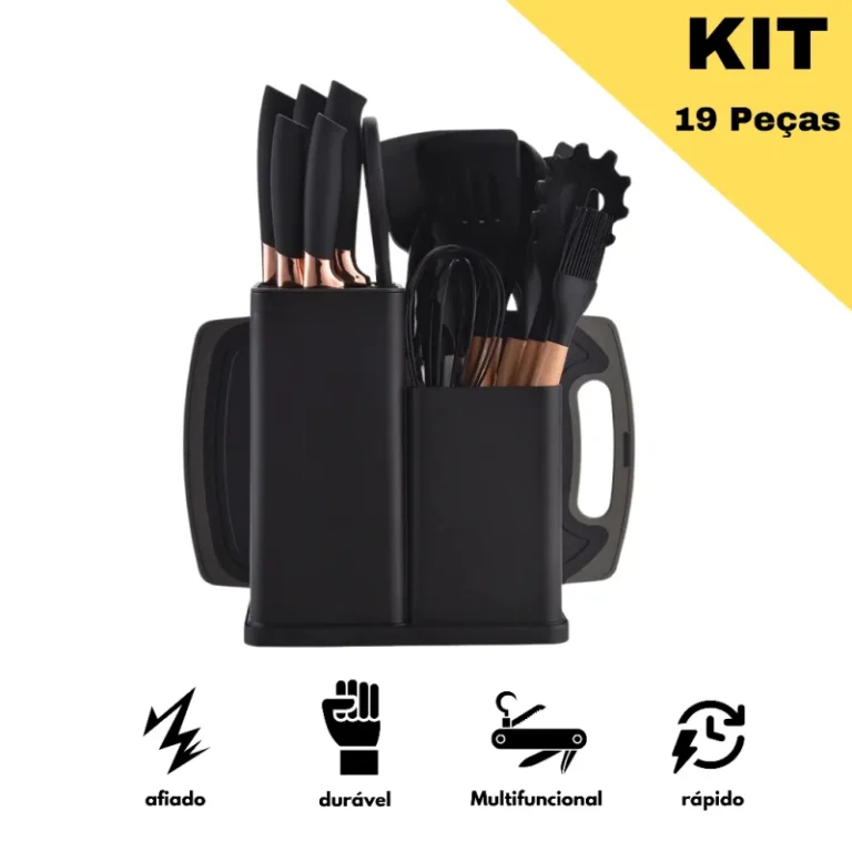 Kit de utensílios de cozinha em silicone