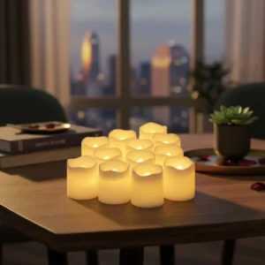Kit com 12 velas de LED