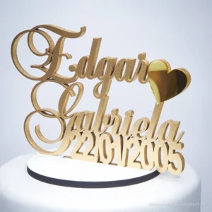 Topo de bolo em MDF personalizado
