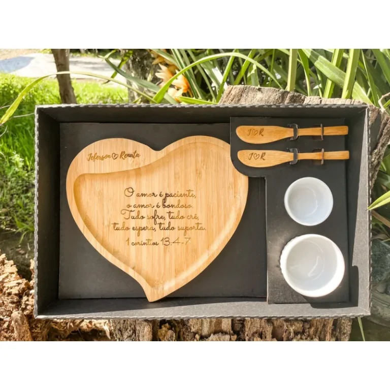 Kit de convite para padrinhos com petisqueira