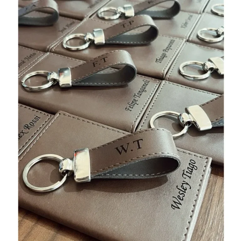 Kits com carteira e chaveiro personalizados