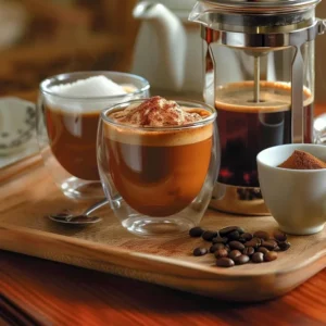 Conjunto de 6 xícaras de café em vidro