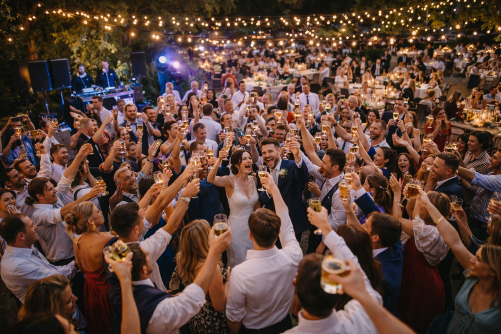 Bar montado para casamento com mais de 80 convidados